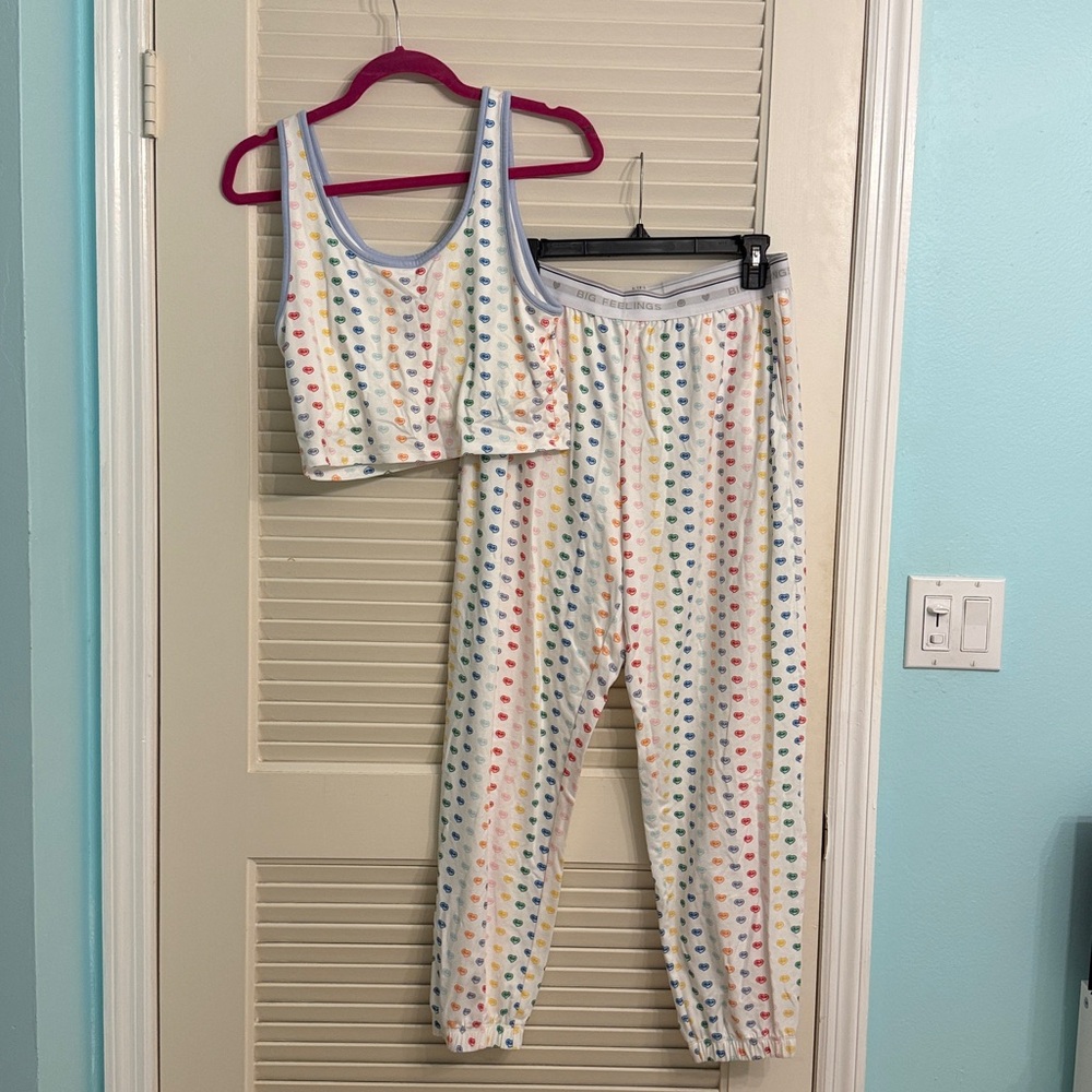 Alice + Olivia A+O x Big Feelings Mandy Jogger PJ Two Piece 2pc Set